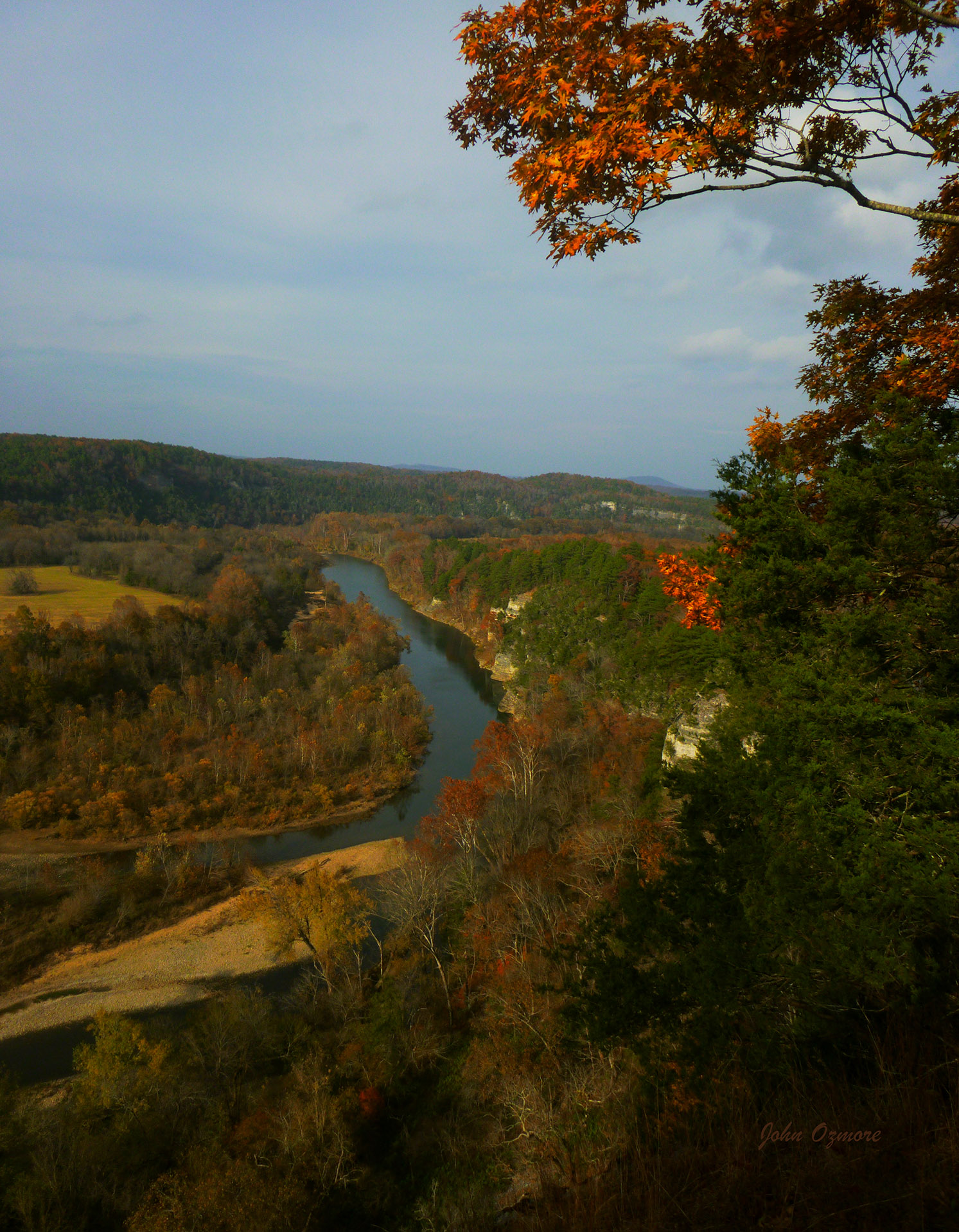 Fall Leaves over Buffalo National River